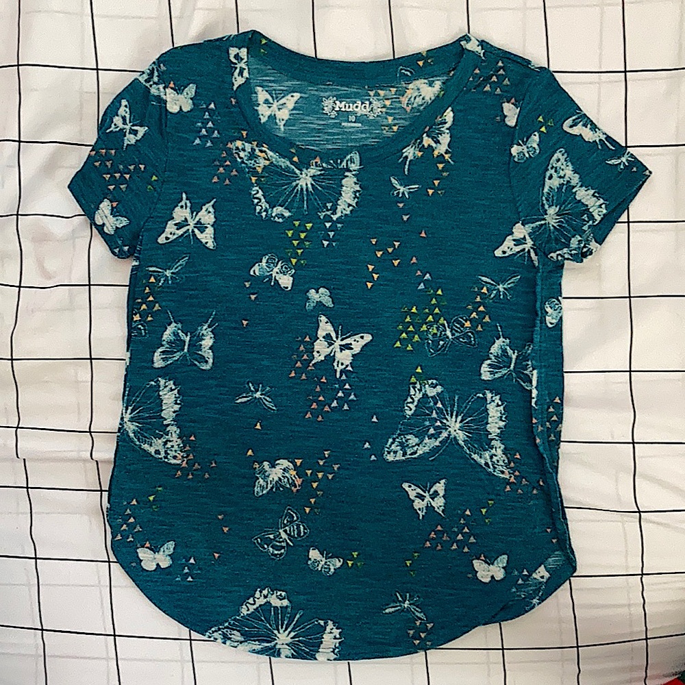 Aquamarine butterfly shirt